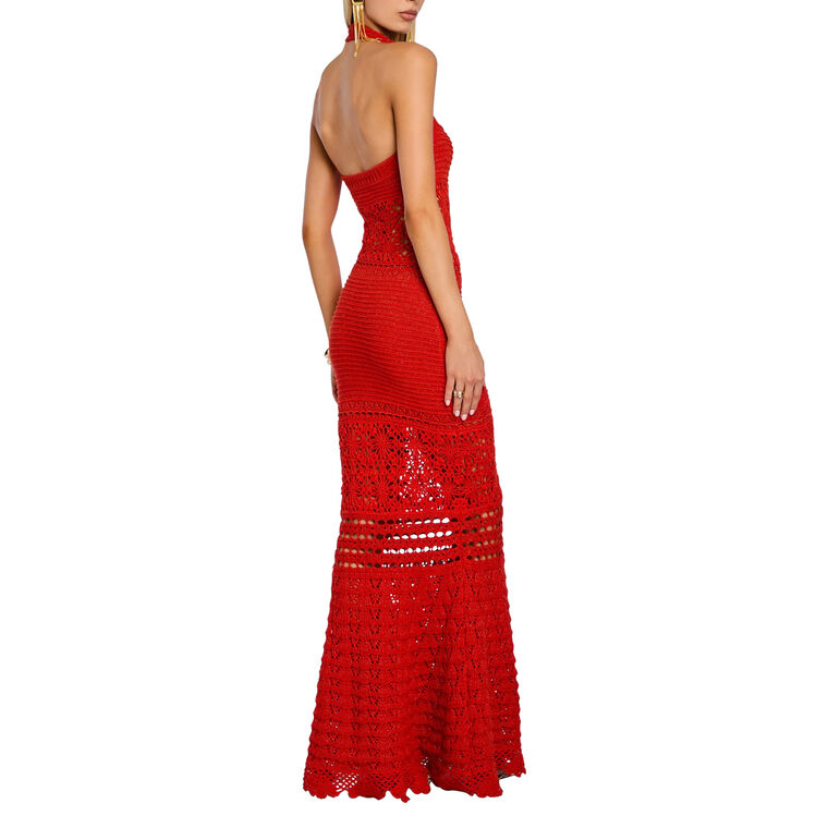 Peggie Sleeveless Crochet Maxi Dress image number null