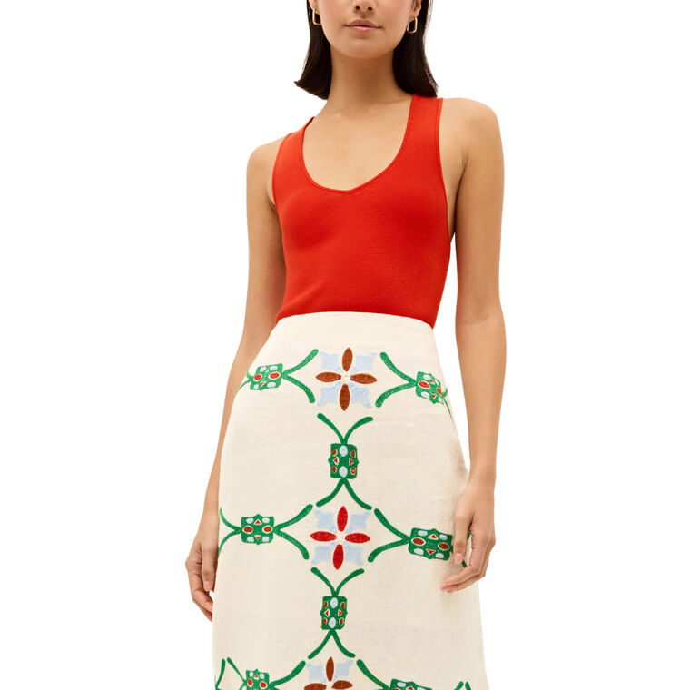 Miranda Ribbed Knit Tank Top image number null