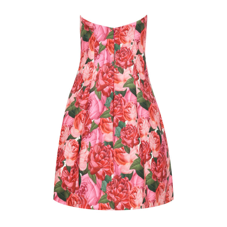 Alanna Floral Strapless Mikado Gown image number null