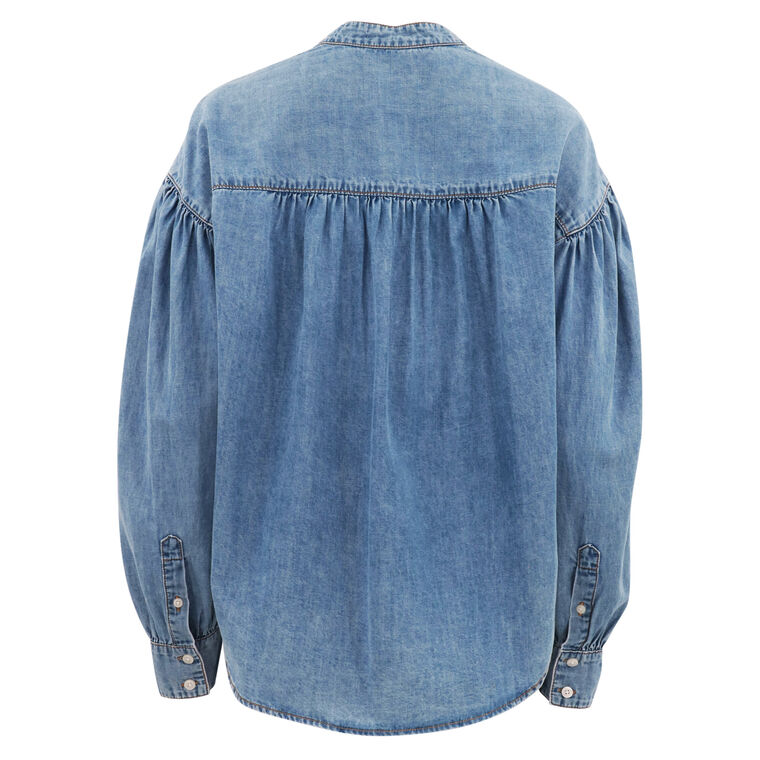 Kylie Cotton Blend Chambray Shirt image number null
