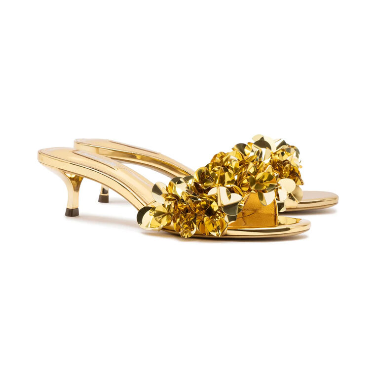 Greta Disco Mirrored Metallic Sequin Slide Sandal image number null