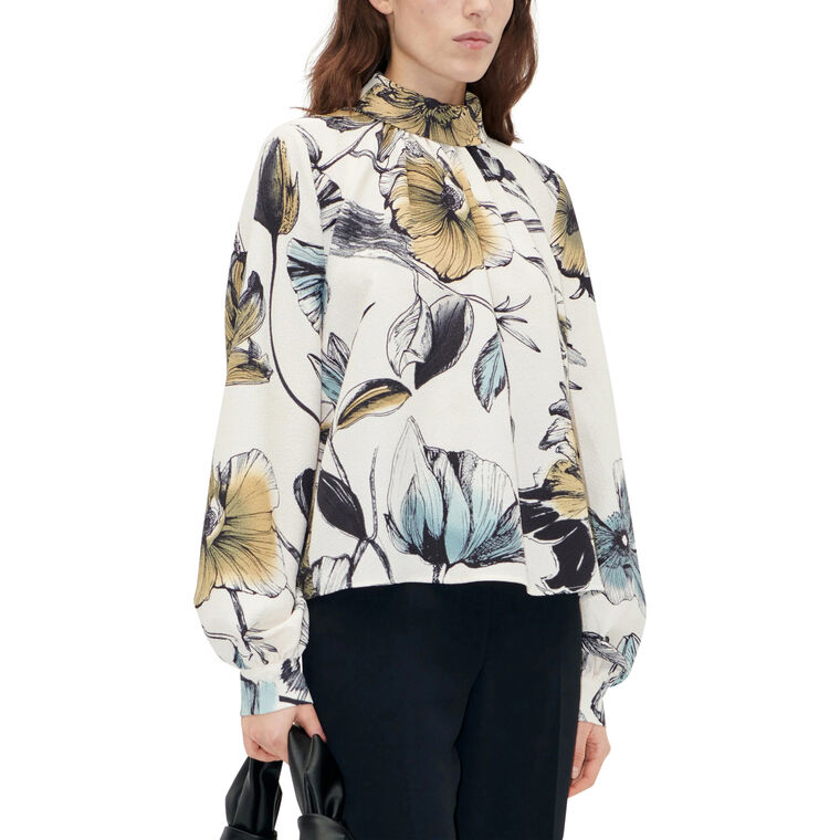 Gathered Long Sleeve Top image number null