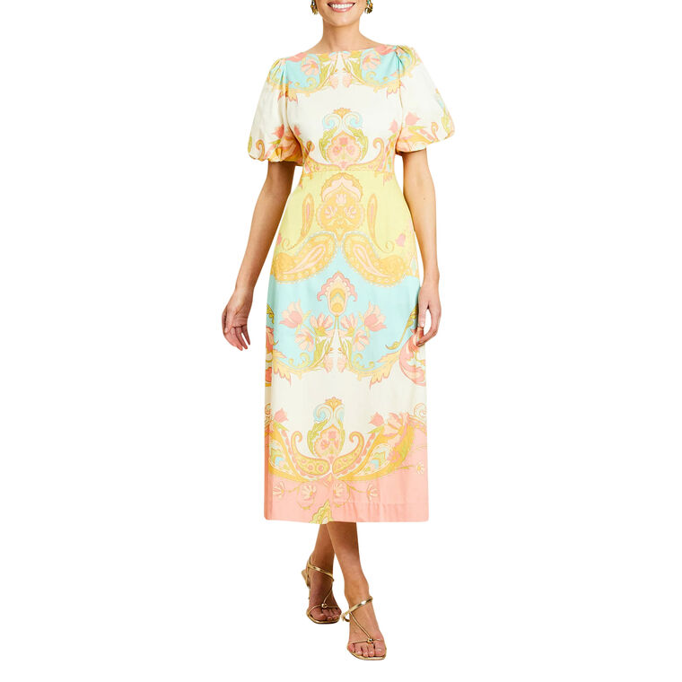 Pippa Short Sleeve A-Line Midi Dress image number null