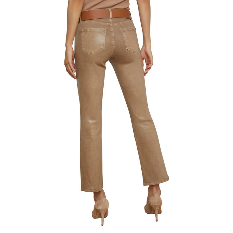Tati Coated High Rise Bootcut Jean image number null