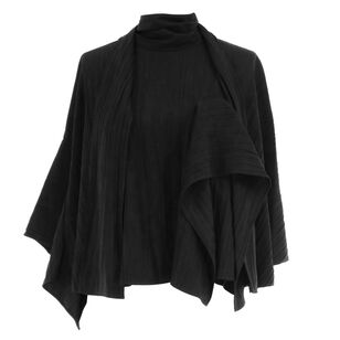 Creased Acetate Drape Cape Top