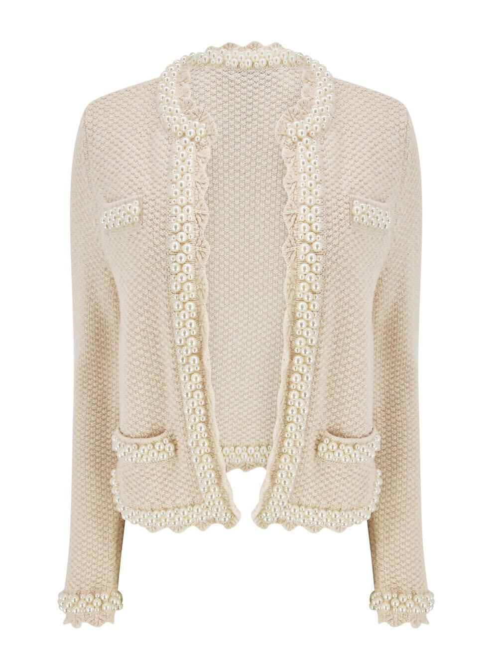 人気ブランドの新作 Noella Knit Pearls With Jacket トップス
