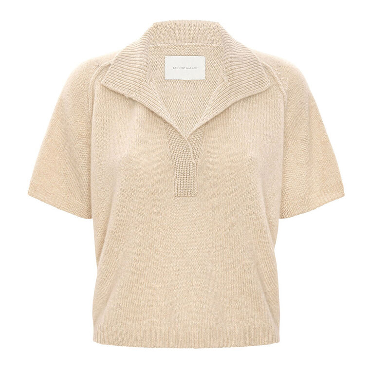 The Marlow Cashmere Polo Sweater image number null