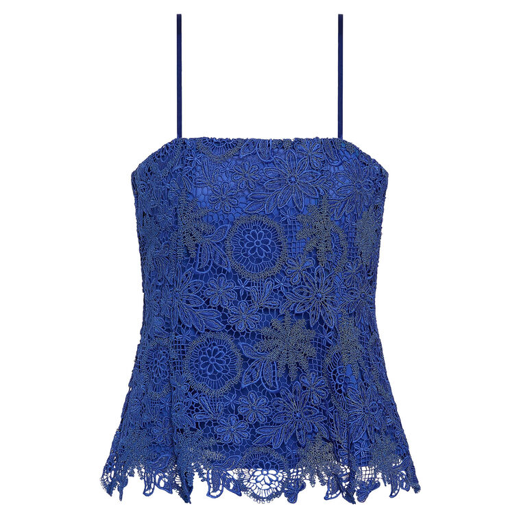 Joelle Sleeveless Floral Lace Top image number null