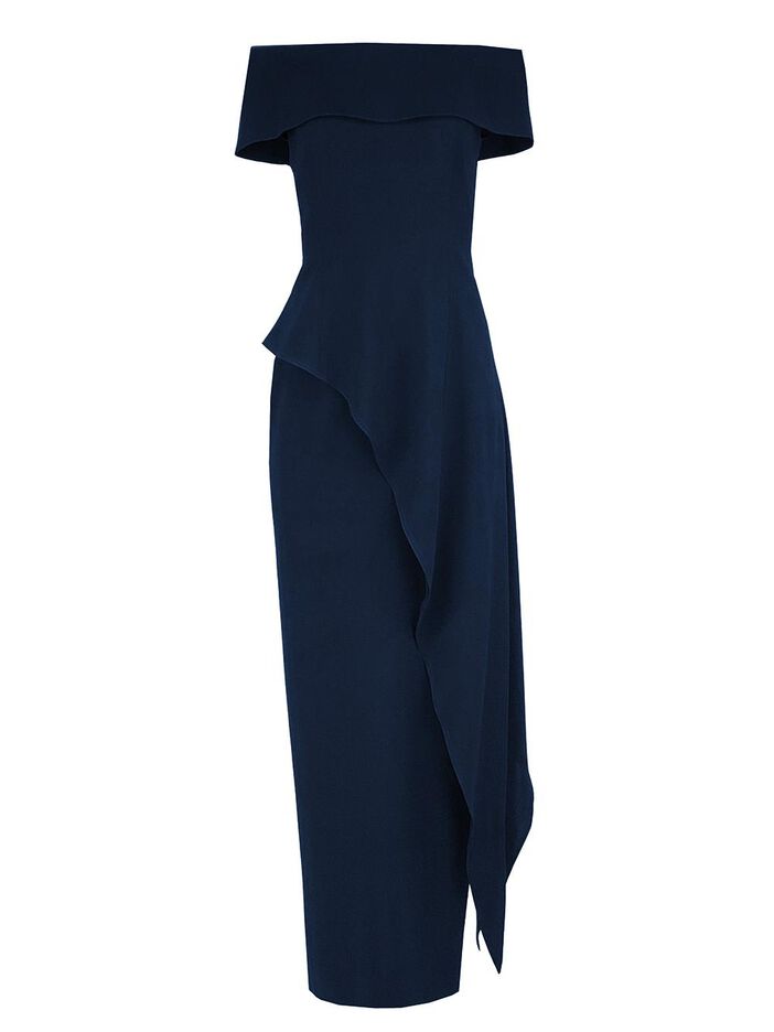 Ultra-Peplum Off Shoulder Gown image number null