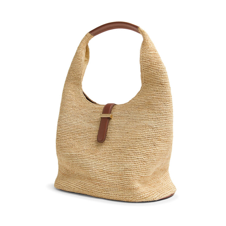 Khai Large Raffia Hobo Bag image number null