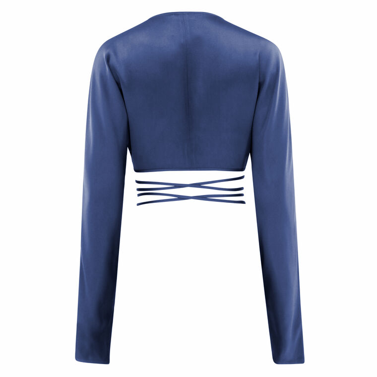 Satin Tie Waist Top image number null