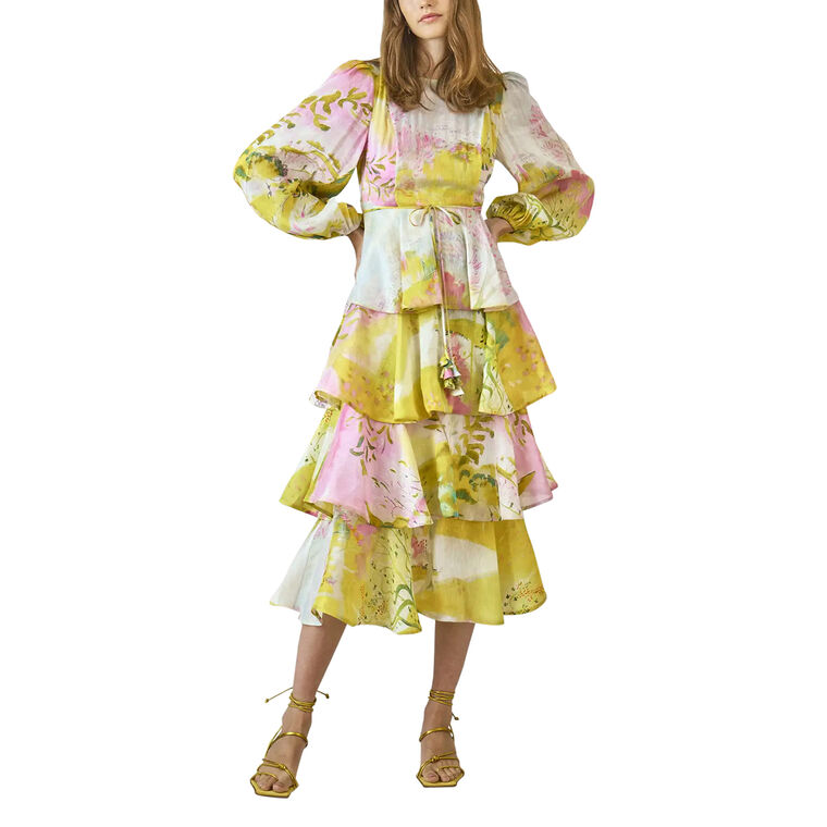 Chelsea Long Sleeve Tiered Maxi Dress image number null