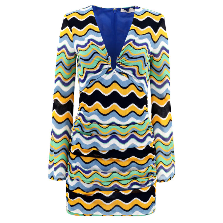 Frankie V-Neck Ruched Mini Dress image number null