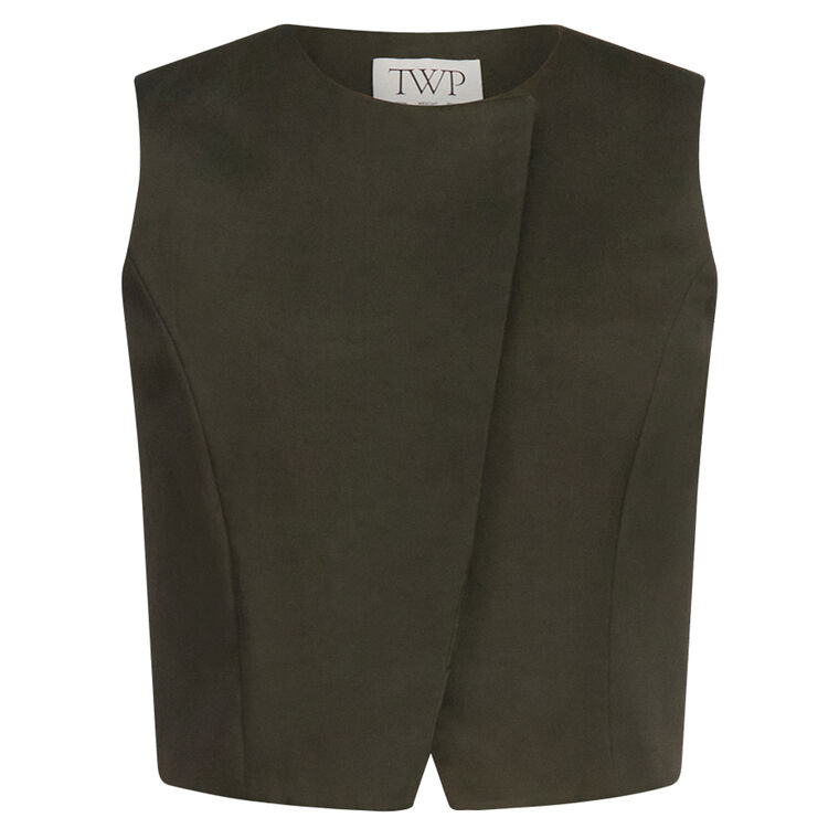 High Neck Hidden Placket Vest image number null