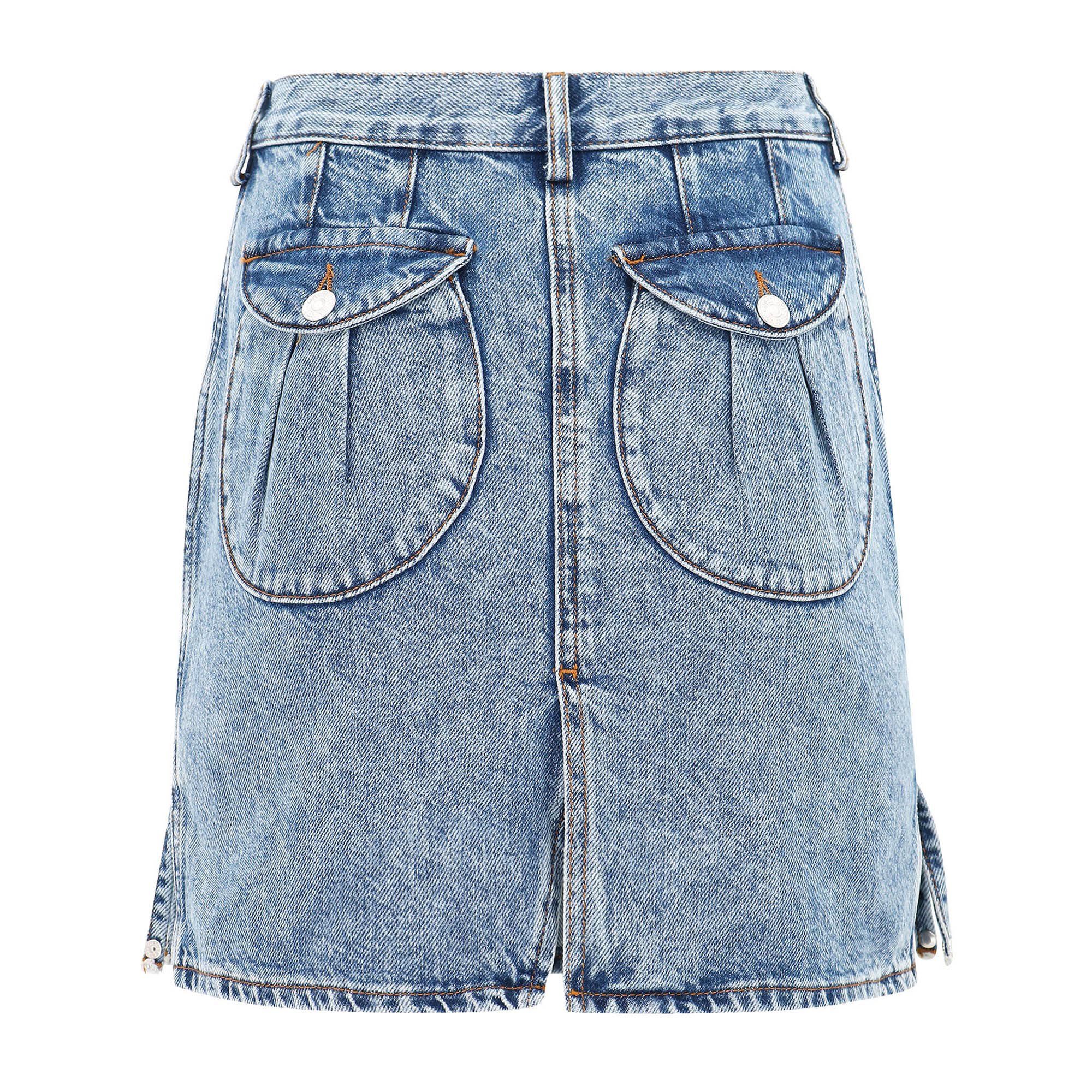 MOSCHINO JEANS fringe-detail suede skirt - Neutrals