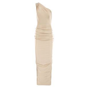 Metallic Asymmetrical Gown
