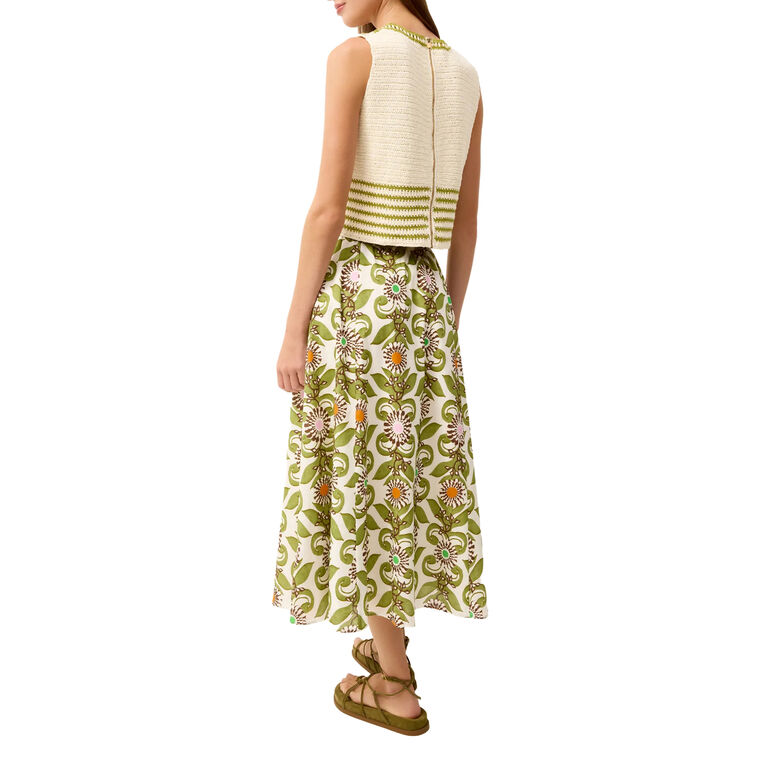 Sasha Pull-On Midi Skirt image number null