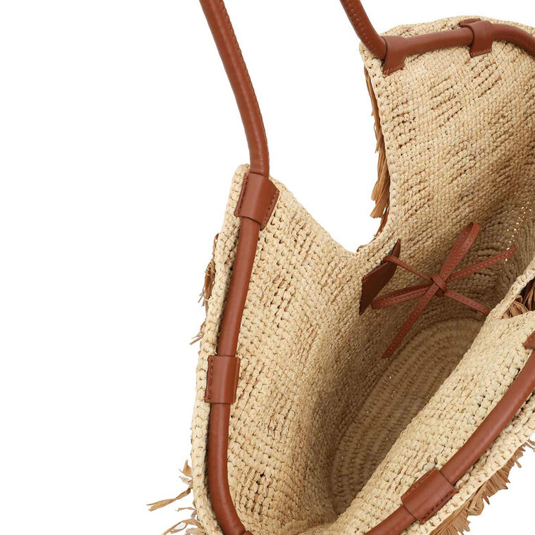 Goldentime Medium Fringe Tote Bag image number null