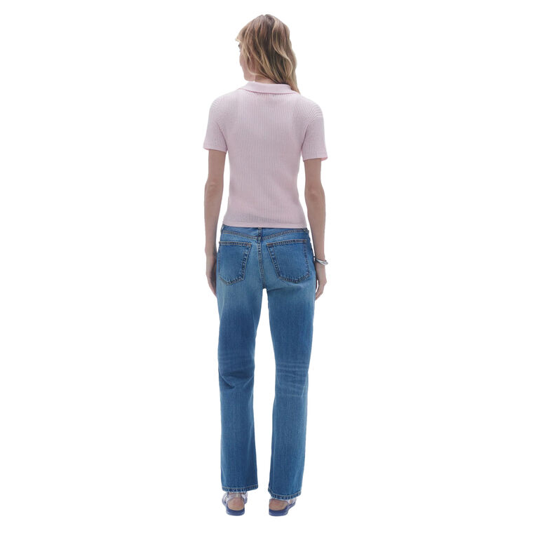 Shrunken Short Sleeve Polo In Cashmere image number null