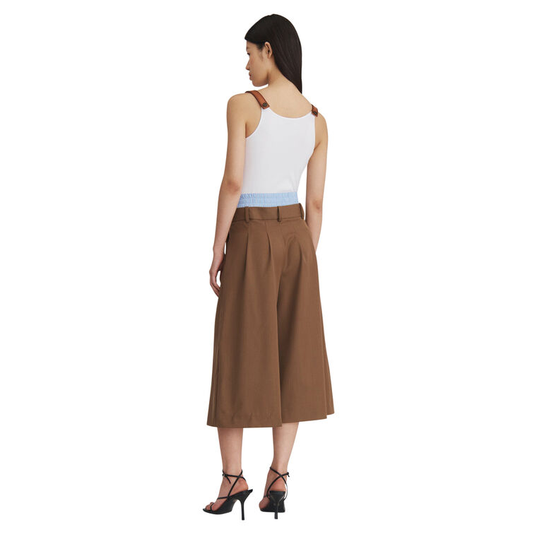 Jumbo Double Waistband Wide-Leg Shorts image number null
