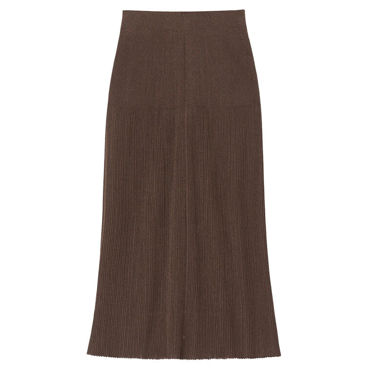 Finespun Voile Sunburst Ribbed Pull On Skirt image number null