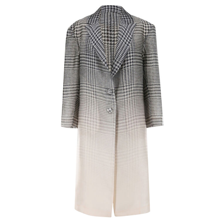 Dissolving Full Printed Organza Overcoat image number null