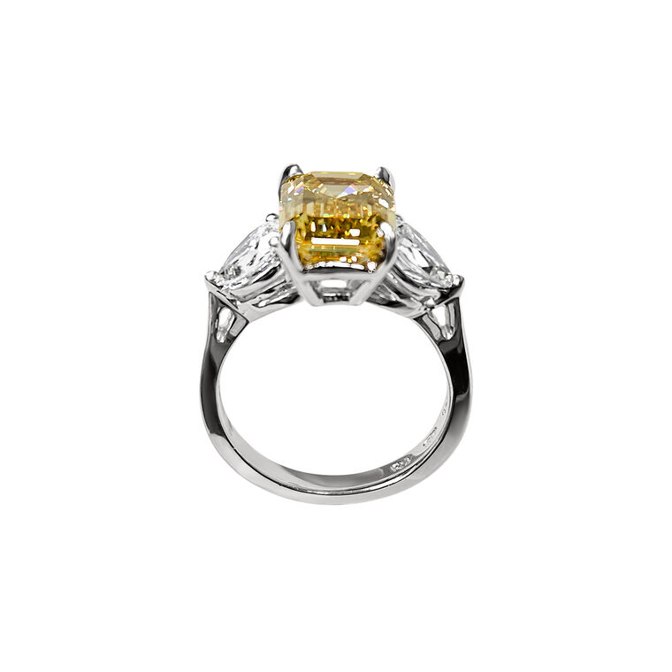 Emerald Cut Center Ring image number null