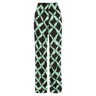 Rita High-Rise Straight-Leg Satin Pants