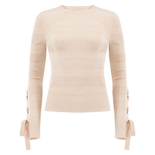 Jean Lace-Up Knit Top