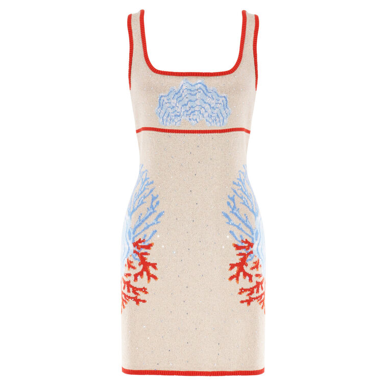Valcra Sleeveless Jacquard Knit Mini Dress image number null