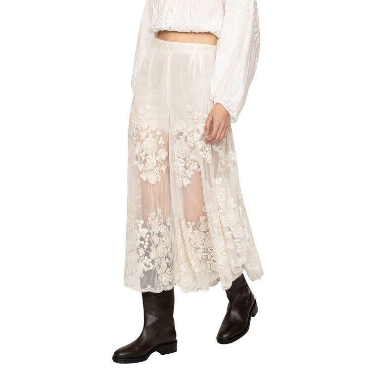 Arielle Lace Flared Pants image number null