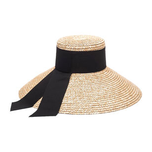 Mirabel Grosgrain Wide-Brim Sunhat