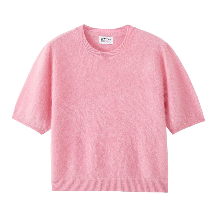 Bren Cashmere Short Sleeve Crew image number null