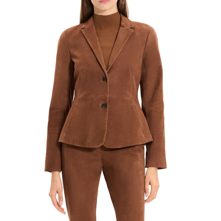 Shaped Suede Blazer image number null