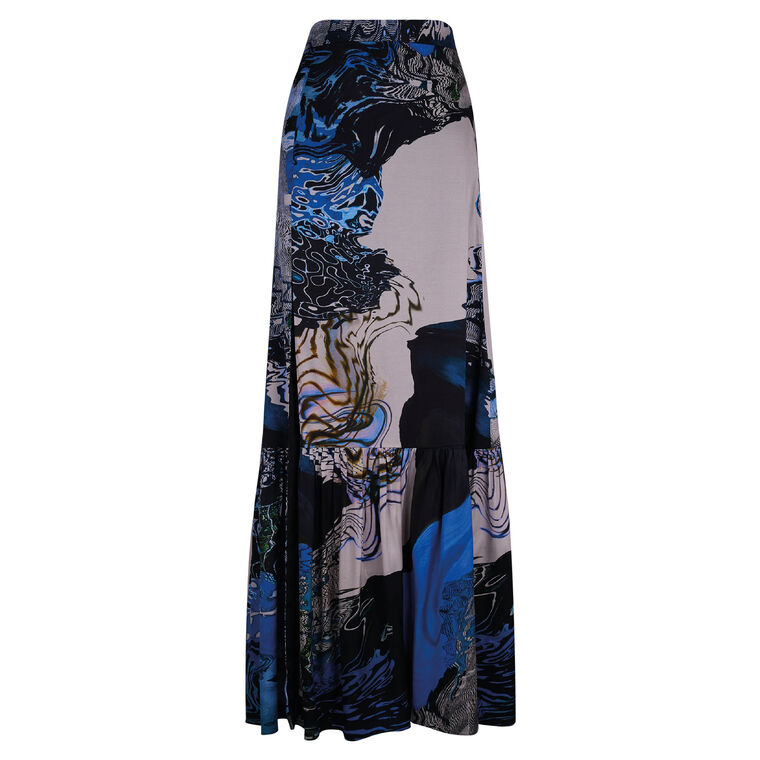 Distortion Maxi Skirt image number null