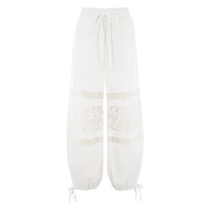 Oksana Lace-Inset Relaxed Fit Pant