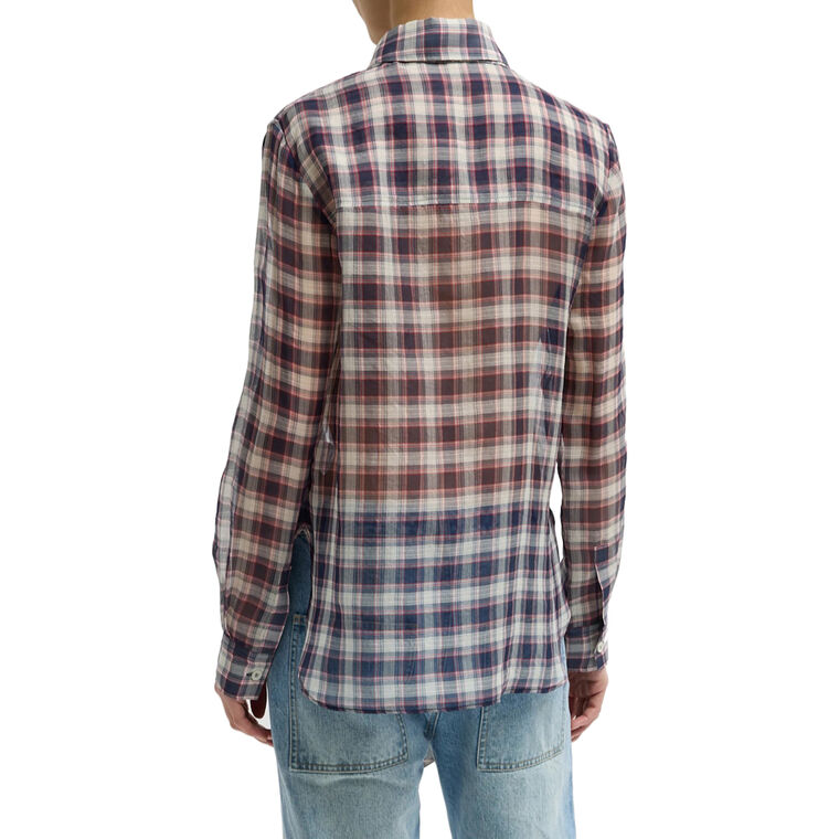 Plaid Blouse With Removeable Tie image number null