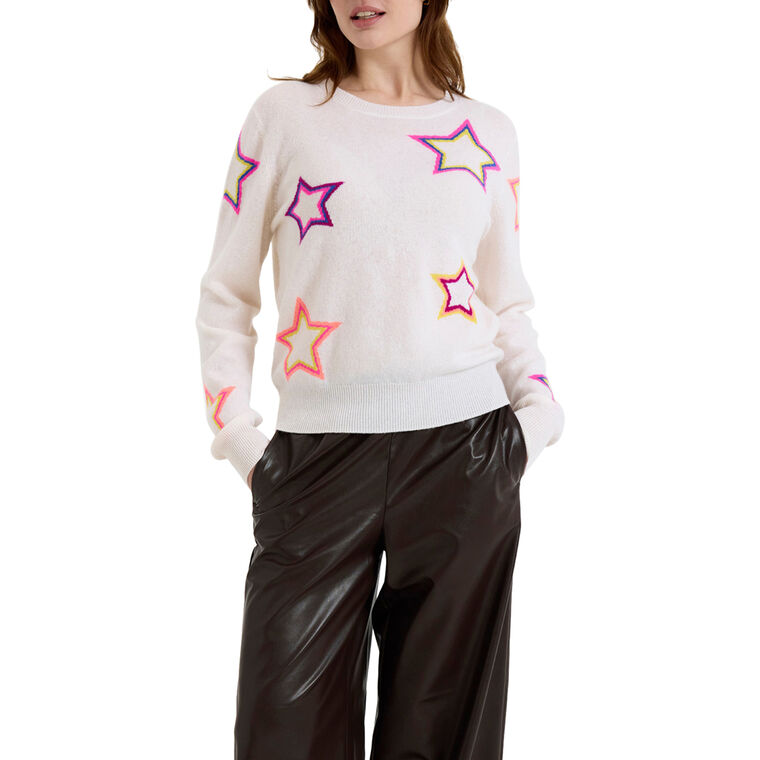 Pop Star Cashmere Crewneck Sweater image number null