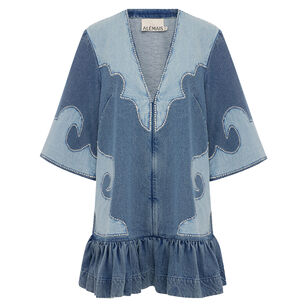 Jesse Denim Applique Mini Dress