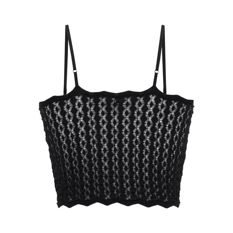 Crop Top In Pointelle Knit image number null