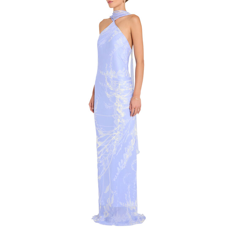 Ashton Sleeveless Scarf Halterneck Maxi Dress image number null