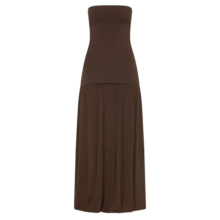 Strapless Balloon Hem Dress image number null