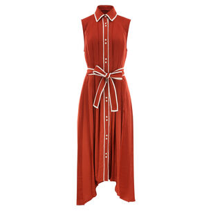 Kenneth Button Down Pleated Midi Dress