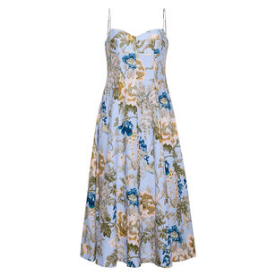 Cherry Sleeveless Paneled Midi Dress
