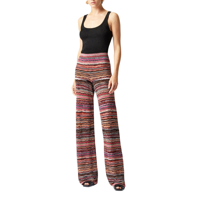 Pull On Straight Pant With Wave Pattern image number null