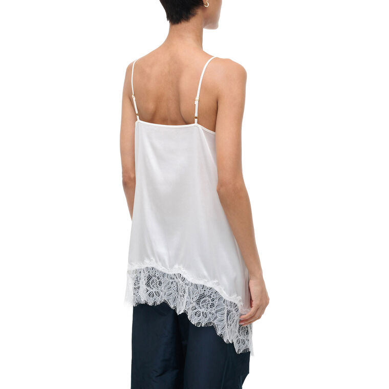 Chloe Lace-Trim Silk Cami image number null