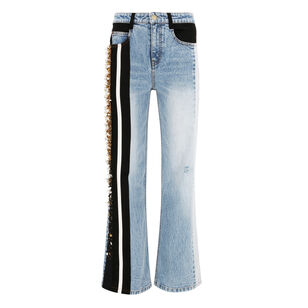 Saito Embellished Panel Wide-Leg Jean