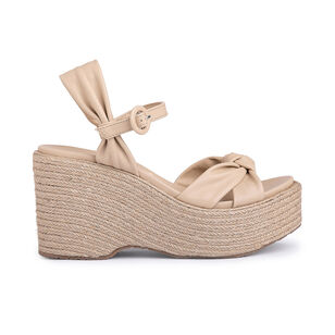 Dalila Knotted Espadrille High Platform Wedge Sandal
