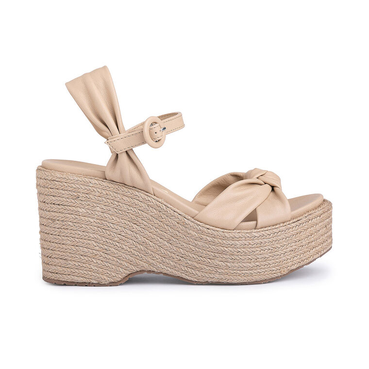 Dalila Knotted Espadrille High Platform Wedge Sandal image number null