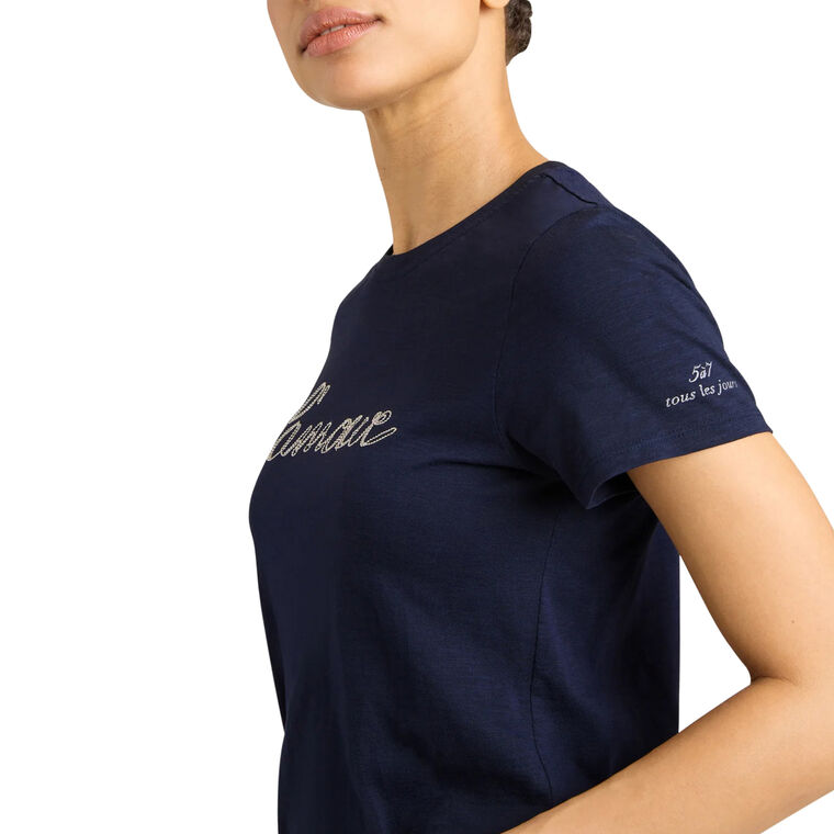 Silver Chain L'amour Shrunken Tee image number null